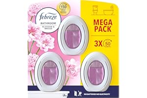 Febreze Bathroom Continuous Air Freshener Blossom and Breeze 3 Units, Fights Odour and Freshens