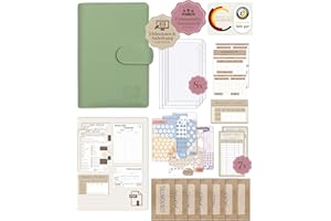 ‎BEGINNERBUDGET BeginnerBudget® Budget Planner Deutsch - Starterset mit Sparchallenge Budgetplaner - Sparen mit Umschlagmethode + Anleitung - Ringbuch A6 - Binder A6 Litchi-Style (Mint)