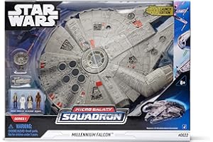Bizak Star Wars Micro Galaxy Squadron, Vaisseau Halcon Mileanrio avec Lux et Son, Comprend 4 Figurines (62610022)