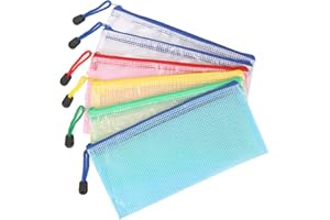 Kasimir Bolsa Archivo Cremallera B6,Bolsas con Cremallera,carpeta fundas plastico,Bolsa de Documentos de zip 5 colores con cremallera,malla bolsa de archivo impermeable para oficina,permite cuelgue