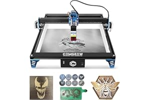 Comgrow Z1 Laser Graviermaschine, 10W Ausgangsleistung Laser Cutter und Graviermaschine mit Augenschutz Lasergravur Maschine für Metall Holz