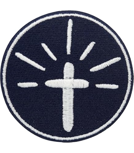Badge Rond Sacré-coeur | Appliqué Catholique Brodé | Écusson
