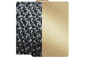 JUUPINE PEO PEI Cool Build Plate pour imprimante 3D Bambu Lab X1C/X1/X1E/P1P/P1S/A1, PEO lisse + plaque d'impression PEI texturée 257 x 257 mm, plaque d'acier à ressort double face, plaque flexible