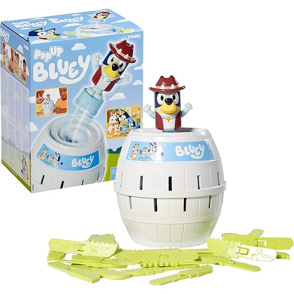 Bluey Schatzsuche Spiel – Brettspiel Mit Aktivitäten, Fragen & 4 Figuren, Für 2-4 Spieler, Ab 3 Jahren, Inkl. Bluey, Bingo, Bandit & Chilli