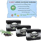 Organicsun Natural Juniper Tar Soap 140 Gr x 3 Pieces Antiseptic and Renewing Effect for All Skin Types