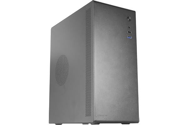 Tacens NOVAX, Boîtier PC Micro-ATX Ultra-Compact, Design Tout Métal Ultra-Résistant, 1x Ventilateur Arrière 80mm, Boîtier Mini-Tour avec Grande Capacité Interne, Noir