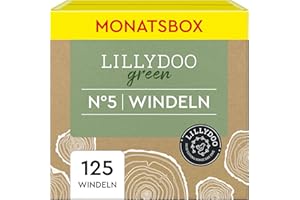 LILLYDOO Green przyjazne dla środowiska pieluchy, rozmiar 5 (11-16 kg), pudełko miesięczne (125 pieluch) (FSC Mix)