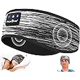 MUSICOZY Sleep Headphones Bluetooth 5.4 Headband Headphones, Wireless Earphones Music Sleep Earbuds for Women Men Workout Running Cool Unique Gifts (Stripped Gray)