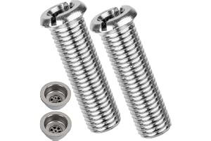 Skruv för silkorgsventil, M12 x 1,5 x 43 mm, 2 st, kompatibel med Blanco avloppssats, ersättning för artikel 901995, tillverkad av mässing, fin gänga, reparationsskruv diskbänksventil avlopp
