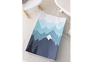 The Gilded Bird Wedge Baby Changing Mat w/Raised Sides, Change Pad, 69cm x 44cm, Extra Thick, Wipeable (Blue Mountain)