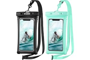 CACOE 2 Stück wasserdichte Handyhülle 7.0 Zoll Wasserfeste Airbag Handytasche mit Integriertes TPU-Dichtungsdesign, Handy Wasserschutzhülle für iPhone, Samsung, Huawei, Xiaomi und weiteren Smartphones