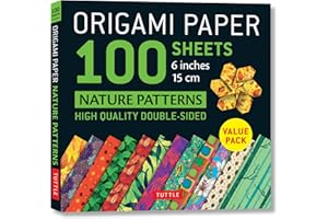 Origami Paper 100 sheets Nature Patterns 6 inch (15 cm): High-Quality Origami Sheets Printed with 8 Different Designs (Instructions for 8 Projects Included)