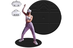 DEVASO Foldable VR Mat for Meta Quest 3S, Round Anti Fatigue Mat, Non-Slip and Comfortable Floor Mat, Premium Game Accessories for PSVR2, Oculus Quest 3/Quest 2/Quest Pro