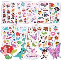 FEIFEI'S BOW Temporäre Tattoos Für Kinder – 4 Bögen Mit Prinzessinnen & Meerjungfrauen