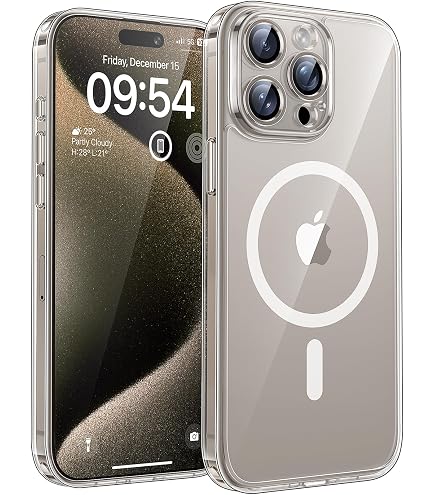 gueche Custodia per iPhone 15 Pro max, trasparente, con custodia in morbido silicone, trasparente, compatibile con la ricarica wireless, supporto per cellulare bicicletta