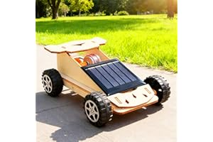 CHANEEHANN Kit De Construction Solaire Bois 3D pour Enfants 7-14 Ans – Voiture DIY, Modèle Scientifique Éducatif, Jeu STEM, Cadeau Garçon Fille Noël Anniversaire