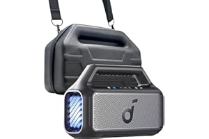 ENCASED Carrying Case for Anker Soundcore Boom 2 Outdoor Speaker, Hard Shell Protective EVA Cover with Handle and Shoulder Strap (Black)