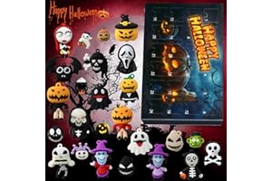 COCCCOON 2024 New Halloween Advent Calendar 2024 Countdown Calendar Halloween Horror Figures Funny Halloween Surprise 24 Days Countdown Calendar Scary Doll Collectible Figures Gift