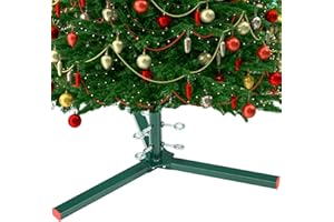Starbover Weihnachtsbaumständer für Künstliche Bäume, Christbaumständer Metall für Stämme von 1,9cm-3,2cm, Tannenbaumständer Weihnachtsbaumhalter Stand für 4-7FT Künstliche Bäume, Grün