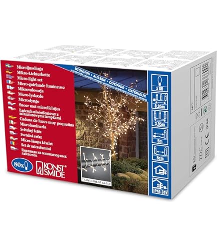Konstsmide Micro LED Lichtsnoer - Amber - 1,33 meter - 20 LED's - 24V
