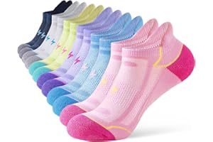 Niorasen 6 Pares Calcetines Tobilleros Mujer 39-42 35-38, Calcetines Deporte Mujer Transpirable Antiampollas, Calcetines Cortos Mujer Acolchados de Algodón para Correr Yoga Viajes
