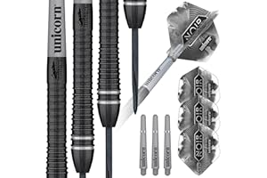 Unicorn Gary 'The Flying Scotsman' Anderson Noir Phase 6 Jeu de fléchettes Unisexe, 25 g