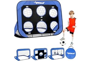SYXLS Fußballtore für Kinder, Kinder-Fußballtor 4-in-1 Tragbare Abnehmbare Mehrzweck-Fußball-Trainingsgeräte für Indoor Outdoor mit Tragetasche, Jungen Mädchen Geschenke für 6-12 Jahre alt