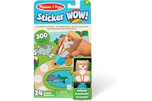 Melissa & Doug Sticker WOW Stamper & Activity Pad - Bunny | Book for Children, Travel Toys for Kids | Age 3+ - FSC Certified