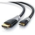 CSL - 3m Ultra HD 4K Mini HDMI Cable - Latest HDMI 2.0b Standard - Mini HDMI to HDMI Cable - HDR ARC Real 3D - Black