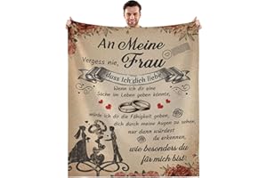 ‎BOLD AND BRASH Bold And Brash Hochzeitstag Geschenke für Frauen, Kuscheldecke An Meine Frau, Geburtstagsgeschenk Hochzeitsgeschenk Geschenkideen, Flauschige Fleecedecke 150x130cm