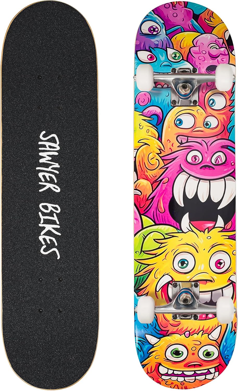 Sawyer Bikes - Monopatín/Skateboard (78cm x 20cm) - Niños y Adolescentes