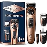 King C. Gillette RASOIO ELETTRICO BARBA PRO, Selettore di PRECISIONE, CURA BARBA UOMO, 40 IMPOSTAZIONI Di LUNGHEZZA, LAME Ras