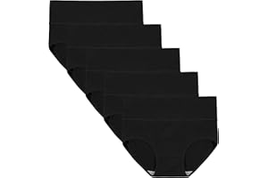 INNERSY Culotte Femme Coton Taille Haute Slip Élastique Shorty Confort sous-vêtement Doux Lot de 5