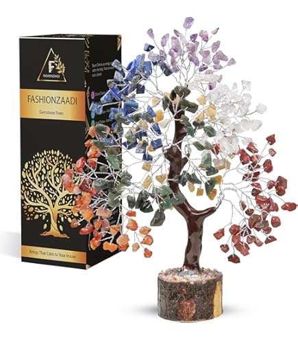 7 Chakra Boom des Levens - Kristalboom - Edelsteenboom - Zeven Chakra Boom - Spirituele Wijsheid - Feng Shui Boom Decor - Handgemaakt - Genezende Boom - Trek Geluk Aan & Charme Geschenk