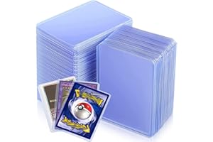 WAIZHIUA 100Pcs 3x4 Top Loaders Clear Card Sleeves, 35pt Rigid Thick 76x101mm Standard Size Toploader Card Protectors for Pokemon MTG Hockey Golf Sports Cards (Pack of 100)