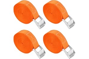 Spanngurte 6M, GAUATO 4 Stück Zurrgurte mit Klemmschloss Befestigungsriemen, Verstellbare Spannbänder Ratschengurte Gurte, Befestigungsgurt für Fahrrad, Autotransport, Fracht, Gepäck, Motorrad