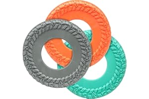 PETOPEDIA 2x 10 inches – Dog Flying Rings – Interactive Toys for Dogs – Made with Rubber for Pet Training toy – Lightweight, Outdoor Use, Fetch Game, Floating, Exercise Disc (Assorted (Pack of 2), Disc (Large))