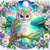 MXJSUA Rainbow Butterfly 5D Diamond Painting Kit - Special Shape Crystal Rhinestone, 30x30cm, DIY Art For Adults & Beginners
