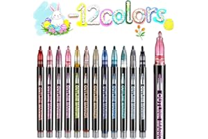 ONBAGLST Glitzerstifte Magische Stifte, Geschenke für Mädchen, 12 Outline Zauberstifte Stifte für Schultüte Füllung, Basteln Mädchen, Schulanfang Mädchen Geschenke 4-12 jahre