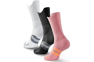 Juclise Calcetines de compresión Coolmax Bamboo para correr para mujer, transpirables, antiampollas acolchados