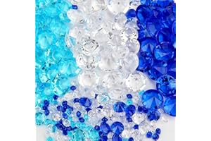 Ziamzra 5000 Stück Diamanten Deko Blau Diamantene Streudeko Hochzeit Kristall Diamanten Deko für Geburtstag Party Vase Füller Streudeko Kristalle Tischdeko (3/6/8/10mm)