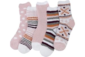 JUSTAY SOWARM Justay Puszyste skarpetki damskie przytulne skarpety termiczne dziewczęce miękkie puszyste skarpety zimowe ciepłe skarpety domowe skarpety do łóżka zwierząt skarpety świąteczne, 3C-wielokolorowy, rozmiar uniwersalny