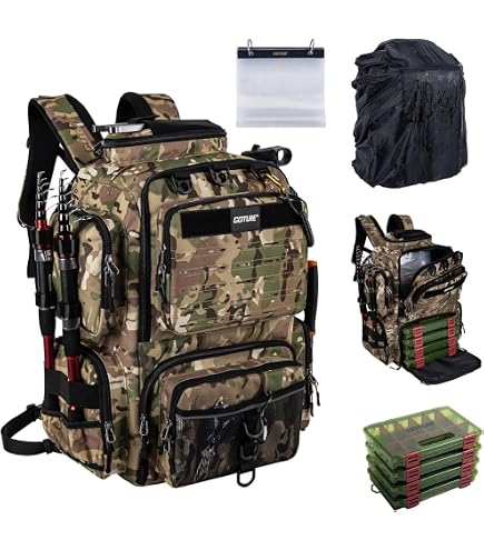 Elkton Outdoors Rolling Tackle Box with Wheels