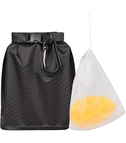 Sac à Savon à Séchage Rapide Szaboviktoria - Avec Filet à Bulles Et Mousqueton, Pour Voyage, Camping, Salle De Sport