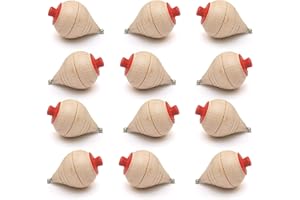 GERILEO Lote 4/8/12/24 Peonzas de Madera Clásicas con Cuerda - Regalos y Detalles Comunión, Fiesta Cumpleaños, Piñatas, Favores Invitados Fiesta Infantil, Colegio - Juguete Niños y Niñas - Trompos (12)