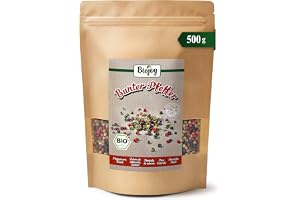 Biojoy EKO Blandpeppar hel, pepparkorn för kvarn, 500 g | Färgade pepparbär från Sri Lanka, torkade, Piper nigrum L., Schinus terebinthifolia L.