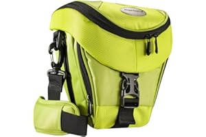 Mantona Colt torba na aparat - uniwersalna torba z szybkim dostępem, ochrona przed kurzem, paskiem do noszenia i kieszenią na akcesoria, nadaje się do kamer DSLM i DSLR, jasnozielona