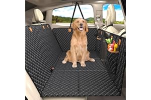 Lekeinchi Protection Voiture Chien Siege Arriere, Housse Voiture Chien avec Base Rigide Résistant Aux Rayures Imperméable, Housse Siege Voiture Chien Tapis Convient à Tous Les Types de Voitures, Noir