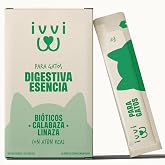 ivvi Digestive Essence for Cats Digestion and Intestinal Flora 450g | 30 Creamy Snacks with Tuna, Pumpkin, Flaxseed and Postb