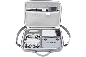 Uvafly Neo - Bolsa de viaje portátil, bolsa de almacenamiento compacta con correa para el hombro para drone DJI Neo, gris, large, Large (